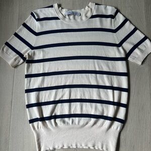 Zara Cream Ribbed Knit Top